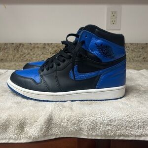 Jordan Men's Black and Blue High-Top Sneakers